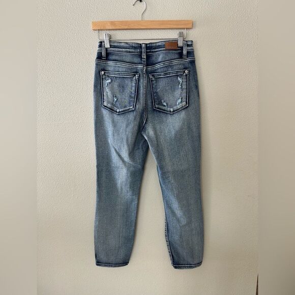 Judy Blue High Waist Destroyed Distressed Washed Denim Boyfriend Jeans Size 3/26 - Picture 6 of 7